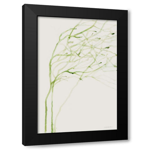 Thistle and Thatch Black Modern Wood Framed Art Print by Kamdon Kreations