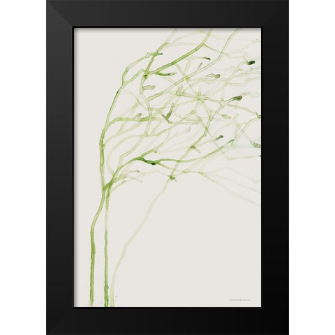 Thistle and Thatch Black Modern Wood Framed Art Print by Kamdon Kreations