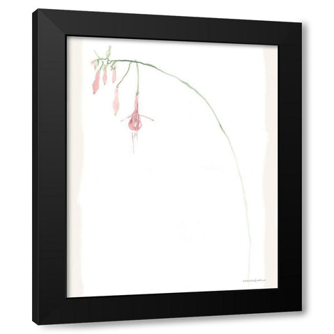Blush Black Modern Wood Framed Art Print by Kamdon Kreations