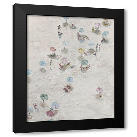 Laid Back Black Modern Wood Framed Art Print by Kamdon Kreations