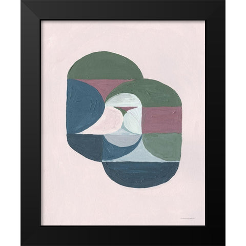 Kin Black Modern Wood Framed Art Print by Kamdon Kreations