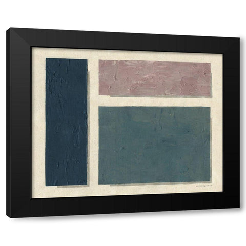 Harmony Black Modern Wood Framed Art Print with Double Matting by Kamdon Kreations