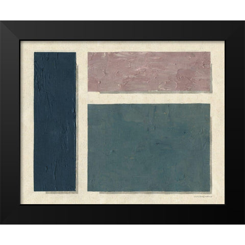 Harmony Black Modern Wood Framed Art Print by Kamdon Kreations