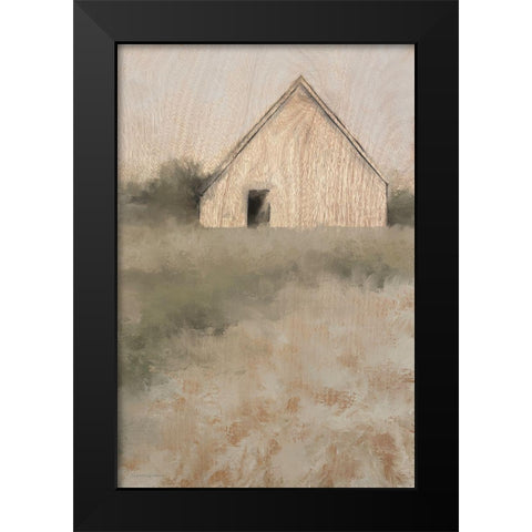Light Touch Black Modern Wood Framed Art Print by Kamdon Kreations