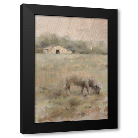 The Front Pasture Black Modern Wood Framed Art Print by Kamdon Kreations