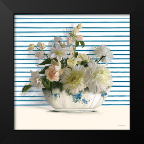 Grandmothers China Black Modern Wood Framed Art Print by Kamdon Kreations