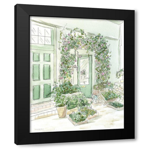 All the Green Things    Black Modern Wood Framed Art Print with Double Matting by Kamdon Kreations