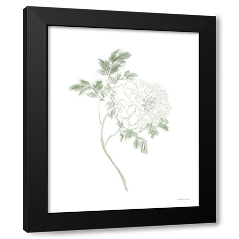 If Love was a Flower Black Modern Wood Framed Art Print by Kamdon Kreations