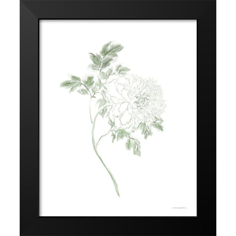 If Love was a Flower Black Modern Wood Framed Art Print by Kamdon Kreations