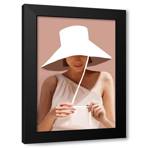 Coneflower Black Modern Wood Framed Art Print by Kamdon Kreations