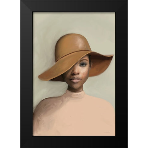 Luminescence Under a Hat Black Modern Wood Framed Art Print by Kamdon Kreations