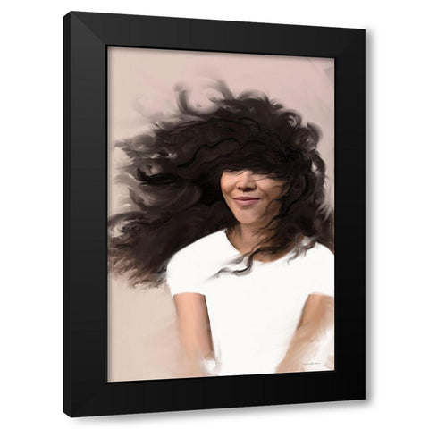 Its a Little Windy Black Modern Wood Framed Art Print with Double Matting by Kamdon Kreations