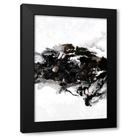 Eruption Black Modern Wood Framed Art Print by Kamdon Kreations