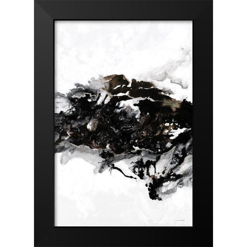 Eruption Black Modern Wood Framed Art Print by Kamdon Kreations