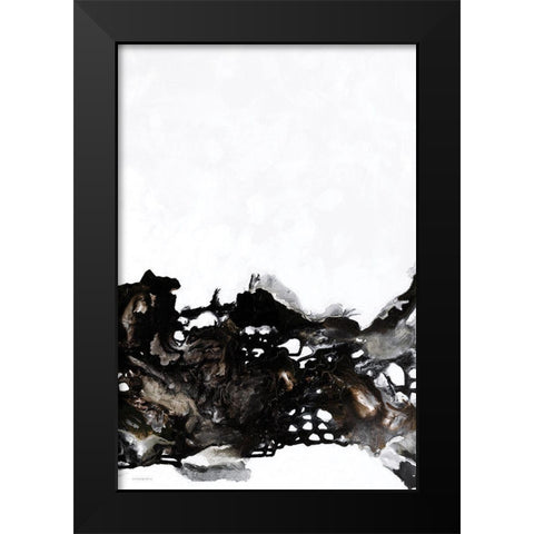 Aftermath Black Modern Wood Framed Art Print by Kamdon Kreations