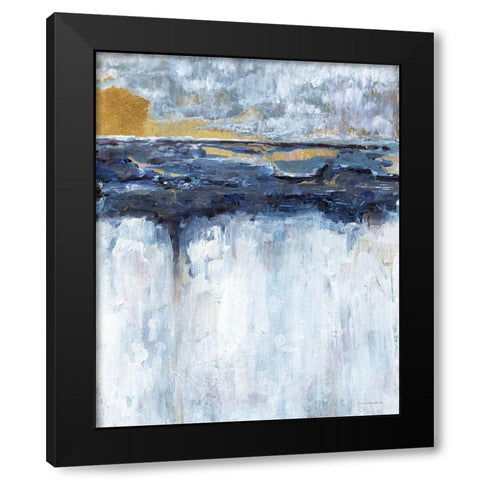 The Edge Black Modern Wood Framed Art Print by Kamdon Kreations