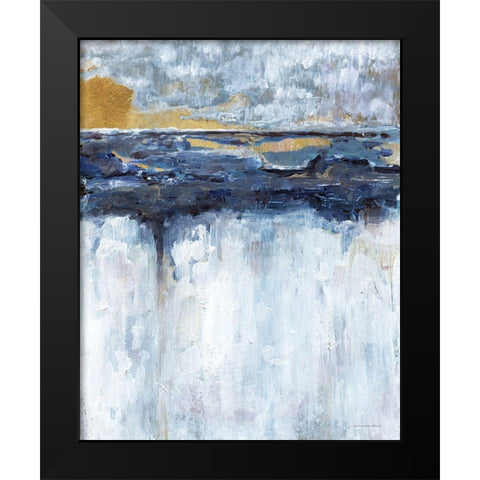 The Edge Black Modern Wood Framed Art Print by Kamdon Kreations
