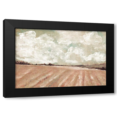 Waves of Grain Black Modern Wood Framed Art Print by Kamdon Kreations