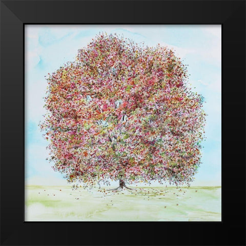 The Giving Tree Black Modern Wood Framed Art Print by Kamdon Kreations