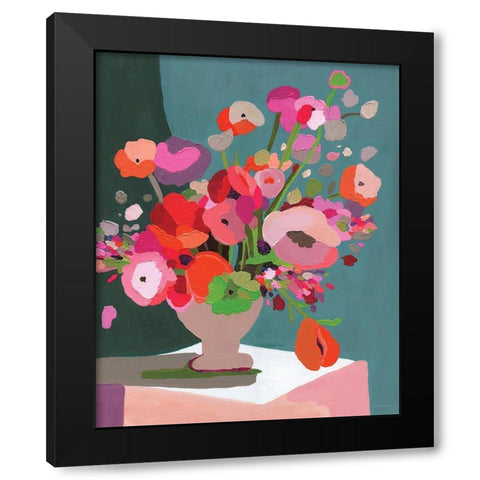 Slice of Orange    Black Modern Wood Framed Art Print by Kamdon Kreations