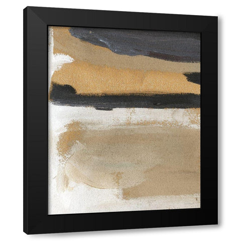 Wave Black Modern Wood Framed Art Print by Kamdon Kreations