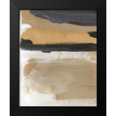 Wave Black Modern Wood Framed Art Print by Kamdon Kreations
