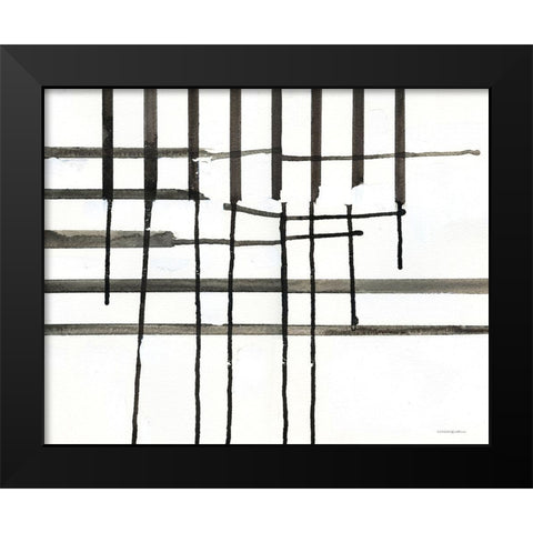 Waffle Brain    Black Modern Wood Framed Art Print by Kamdon Kreations