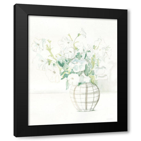 Perfect Plaid Pot Black Modern Wood Framed Art Print with Double Matting by Kamdon Kreations