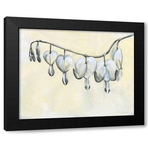 Bleeding Heart Black Modern Wood Framed Art Print with Double Matting by Kamdon Kreations