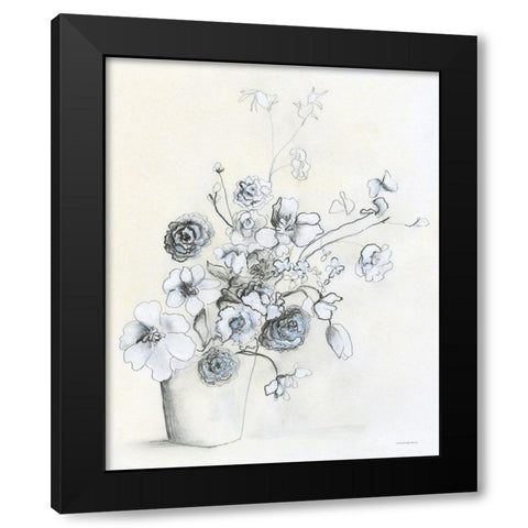 Sketch in the Potting Shed Black Modern Wood Framed Art Print by Kamdon Kreations