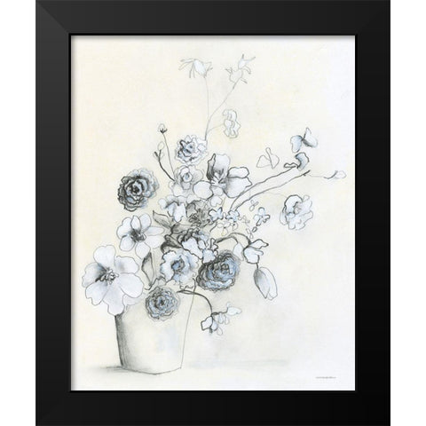 Sketch in the Potting Shed Black Modern Wood Framed Art Print by Kamdon Kreations