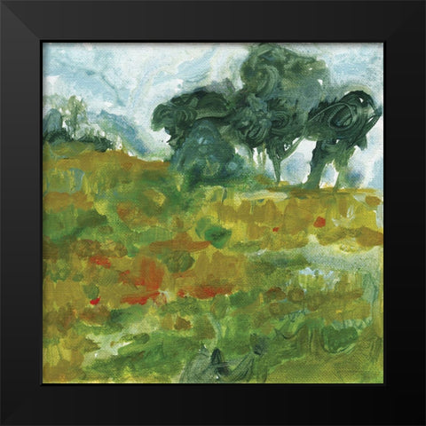 Near Future Black Modern Wood Framed Art Print by Kamdon Kreations