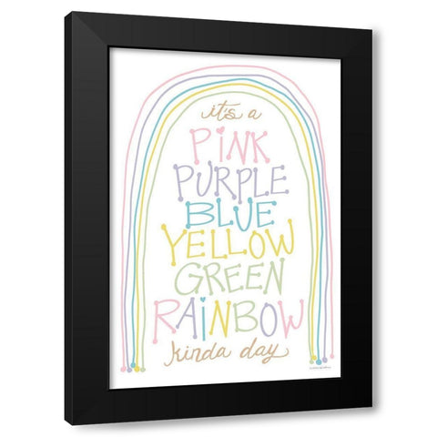 Rainbow Kinda Day Black Modern Wood Framed Art Print with Double Matting by Kamdon Kreations
