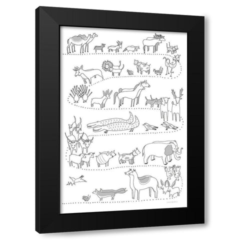 They Came On In Twosies Black Modern Wood Framed Art Print with Double Matting by Kamdon Kreations