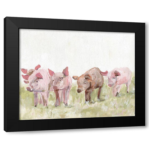 This Little Piggieâ€¦ Black Modern Wood Framed Art Print with Double Matting by Kamdon Kreations