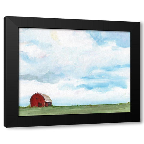 Farming on the Range Black Modern Wood Framed Art Print with Double Matting by Kamdon Kreations