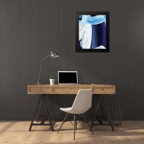 That Was Real Close Black Modern Wood Framed Art Print by Kamdon Kreations