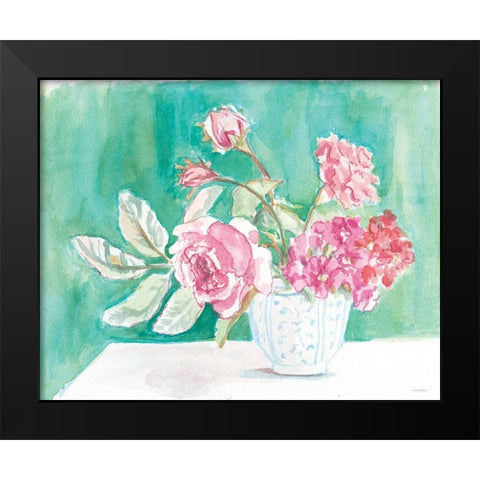 Grandmothers Bowl Black Modern Wood Framed Art Print by Kamdon Kreations