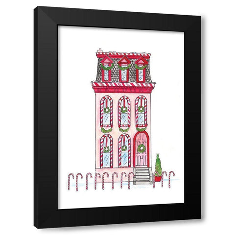 1225 Holly Street Black Modern Wood Framed Art Print with Double Matting by Kamdon Kreations