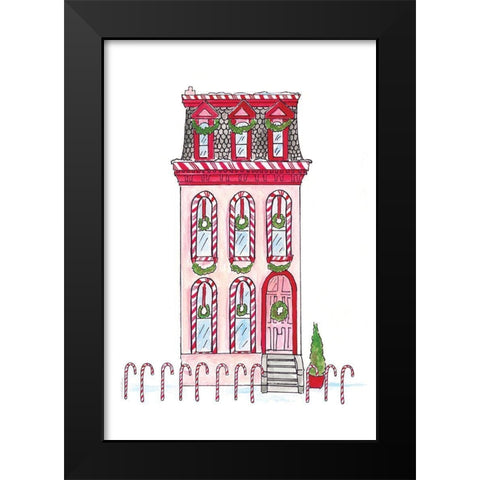 1225 Holly Street Black Modern Wood Framed Art Print by Kamdon Kreations