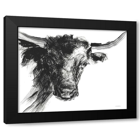 Linear Growth Black Modern Wood Framed Art Print by Kamdon Kreations