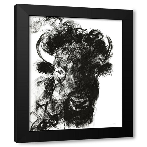 Harrison Black Modern Wood Framed Art Print with Double Matting by Kamdon Kreations