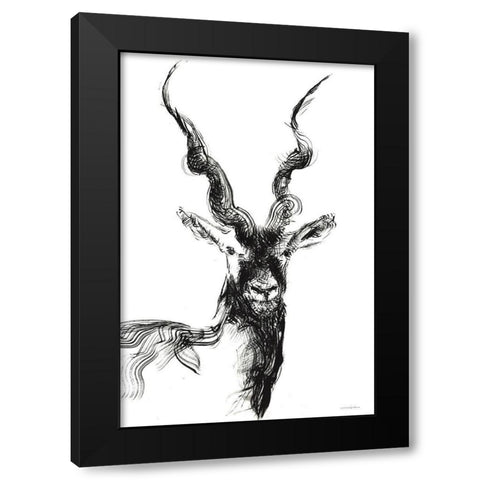 Erratic Strength Black Modern Wood Framed Art Print by Kamdon Kreations