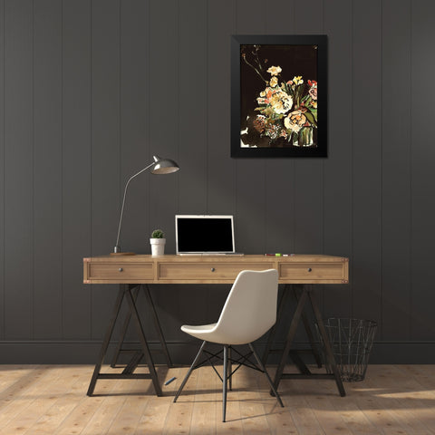 Evening Study in the Garden   Black Modern Wood Framed Art Print by Kamdon Kreations