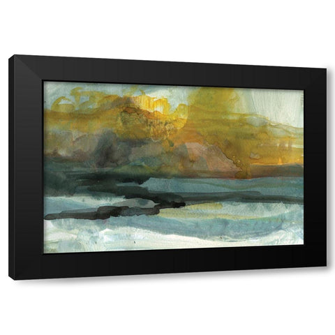 Path to the Golden City Black Modern Wood Framed Art Print with Double Matting by Kamdon Kreations