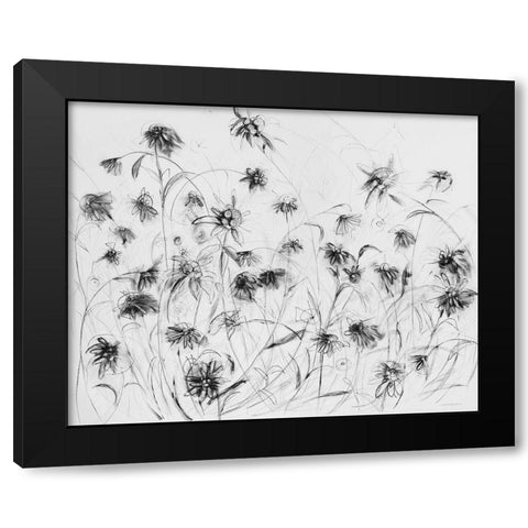 Edelweiss Black Modern Wood Framed Art Print with Double Matting by Kamdon Kreations