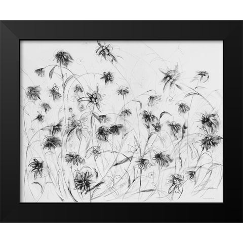 Edelweiss Black Modern Wood Framed Art Print by Kamdon Kreations