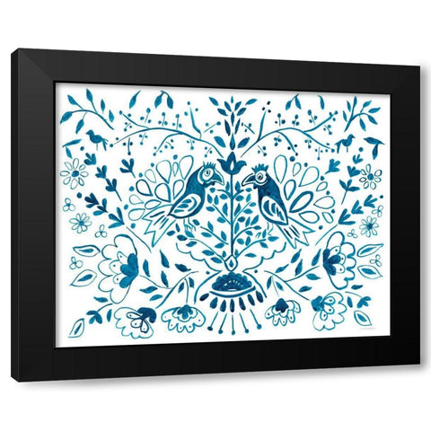 In a Pear Tree Black Modern Wood Framed Art Print by Kamdon Kreations