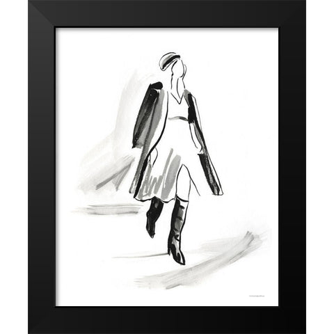 Overcoat Black Modern Wood Framed Art Print by Kamdon Kreations