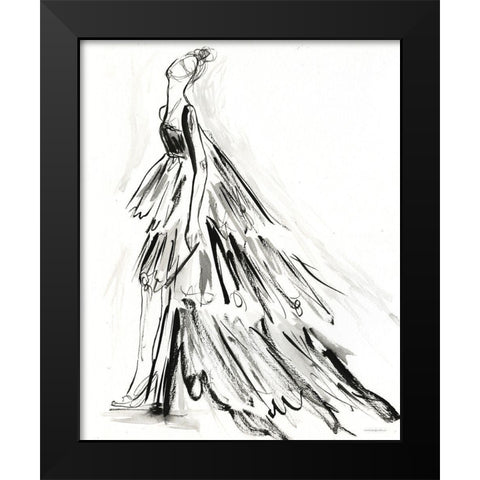 I Have Nothing to Wear Black Modern Wood Framed Art Print by Kamdon Kreations